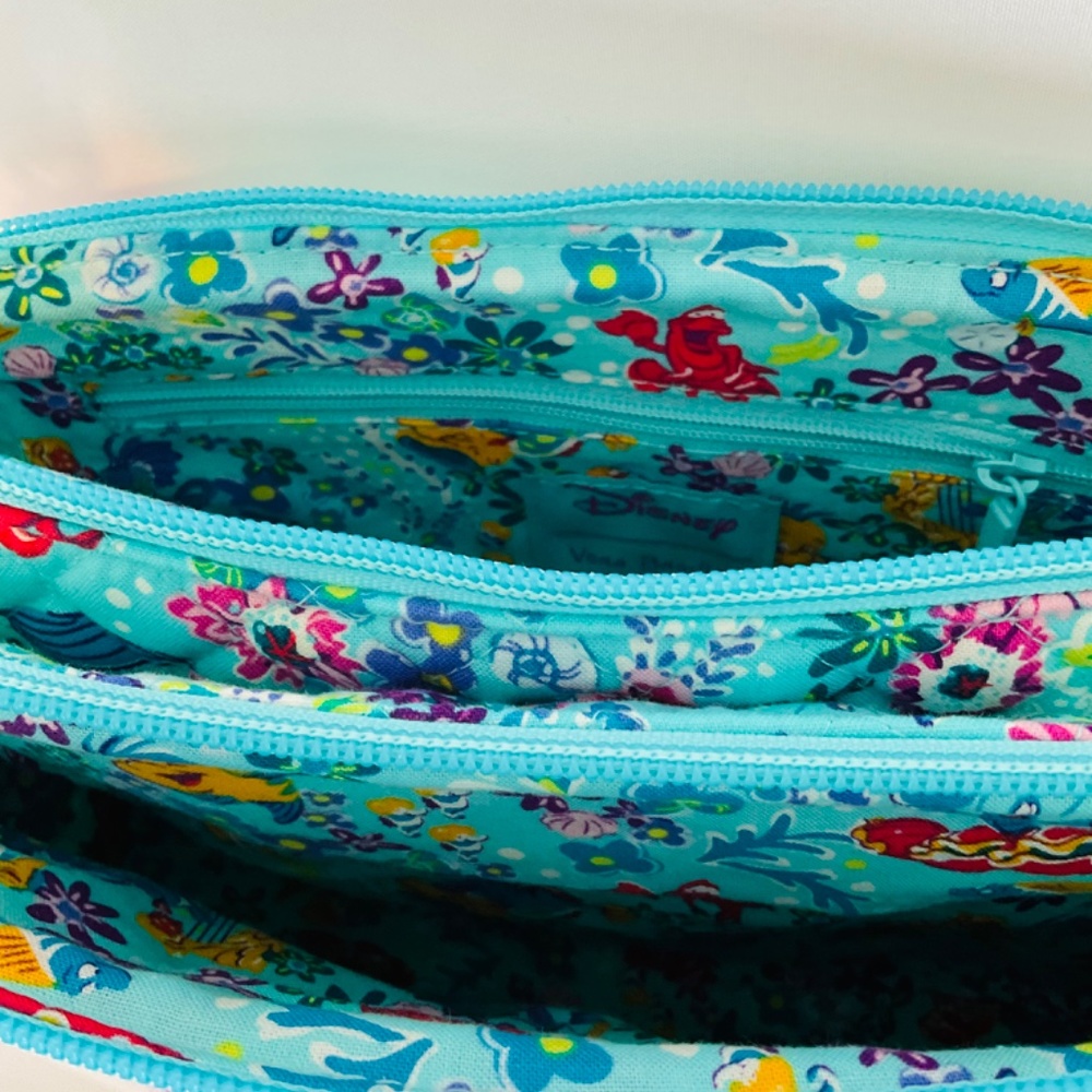 🌷Vera Bradley Ariel Floral Crossbody Bag Purse Little Mermaid Spring Break - Picture 4 of 6